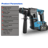WOYOFADA Brushless Electric Hammer Drill Multifunctional Rotary Cordless Rechargeable Power Tools For Makita 18V Battery 2