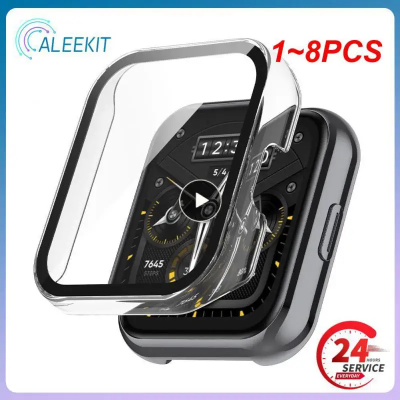 

1 ~ 8 шт. для Realme Watch 2 2 Телефон Защитная оболочка для экрана полная защита для Realme Watch 2 Защитная оболочка + закаленное стекло