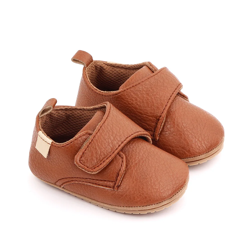 Newborn Baby Shoes Baby Boy Girl Shoes Classic Leather Rubber Sole Anti-slip Toddler First Walkers Infant Girl Shoes Moccasins 4
