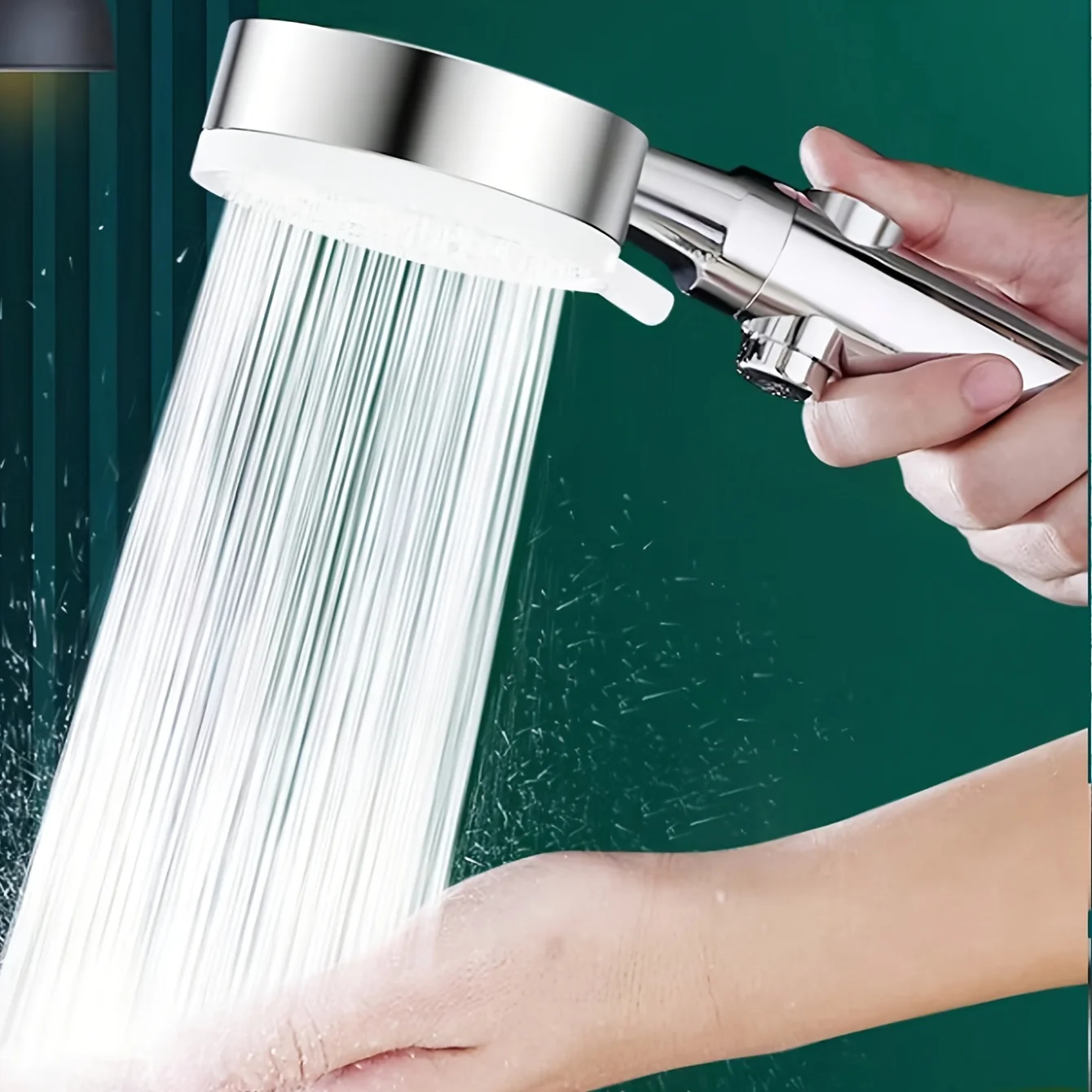 Pressurized 5-position high-pressure hand shower with wall mount, shower super strong bath bomb and hose set 4