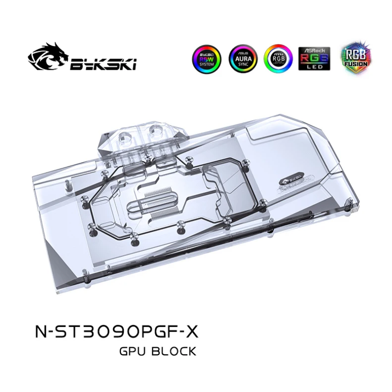 Bykski Water Block Uso Per Zotac Rtx3090 24 G6X Pgf Oc/ Rtx 3080 10 G6X Pgf Oc Gpu Card / Full Cover Radiatore In Rame/Luce Rgb