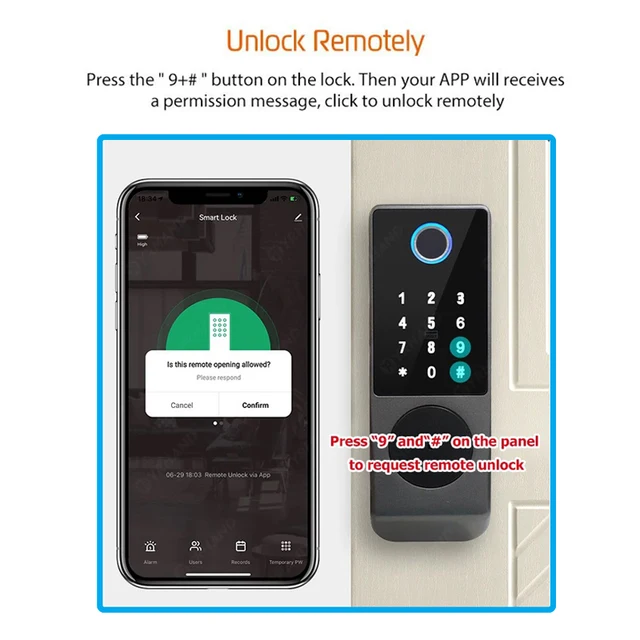 Tuya WIFI Version Double Side Fingerprint Lock Outdoor Gate Waterproof TTlock APP Passcode Rfid Card Keyless Smart Door Lock 4