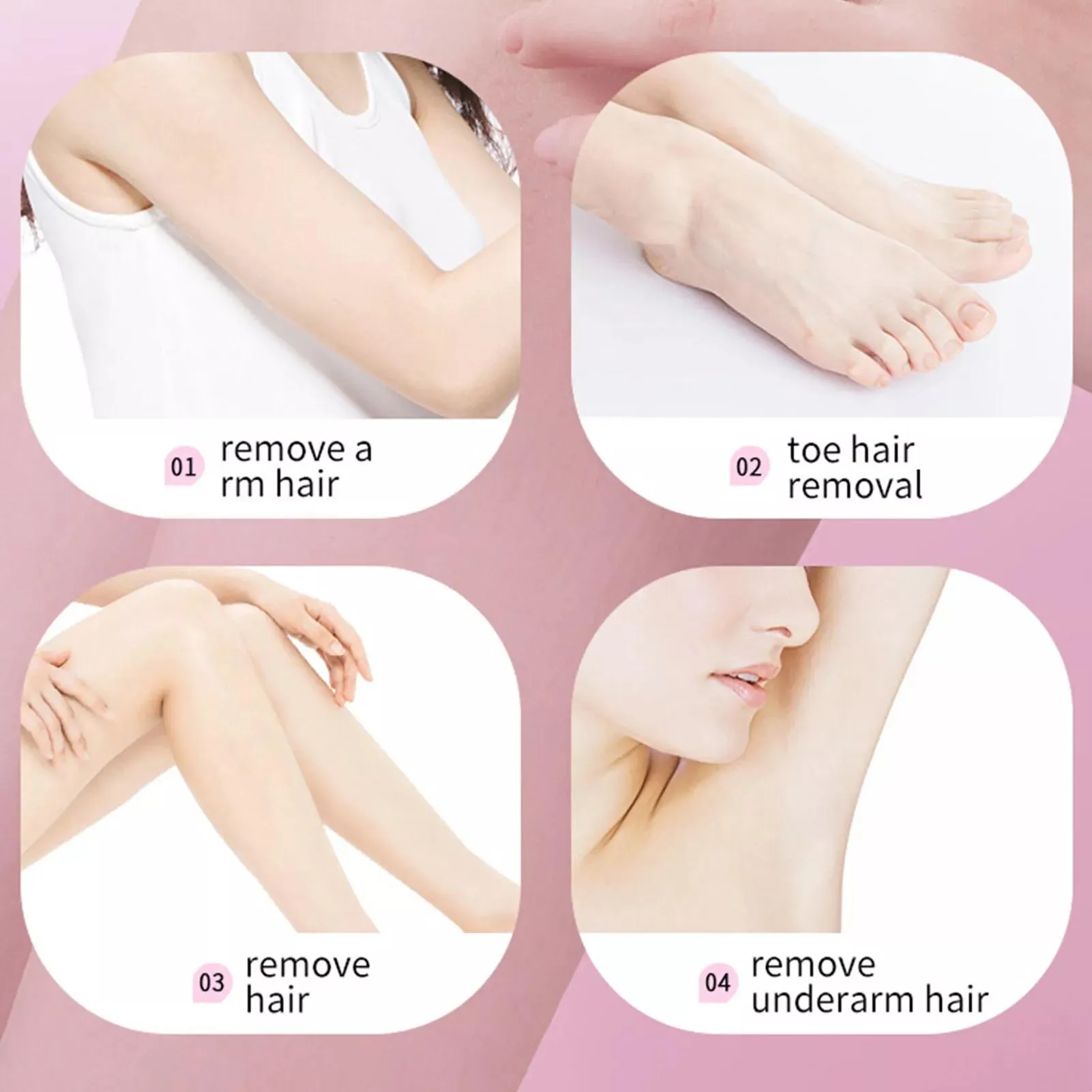 2-in-1 Painless Womens Hair Remover Handheld Electric Skin Hair Remover for Private Parts Shaving Removal