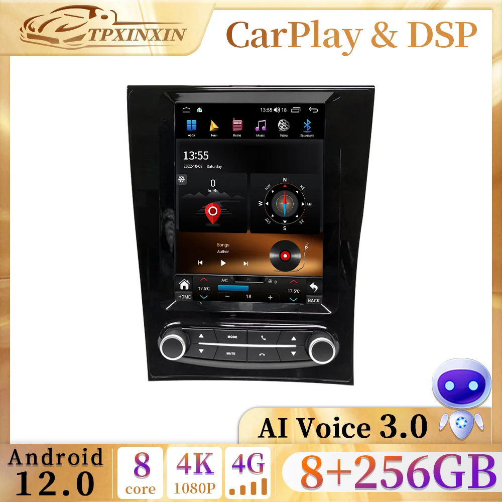 

8+256GB Android 12.0 AutoRadio CarPlay For Lexus GS GS300 GS350 GS430 GS450h GS460 1998 - 2004 Car radio GPS DSP Player HeadUnit