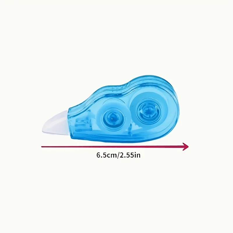 3pcs 무작위 컬러 미니 문구 테이프, 소형 투명 부드러운 접착 테이프, 학생 사무실 일기용 플라스틱 소재