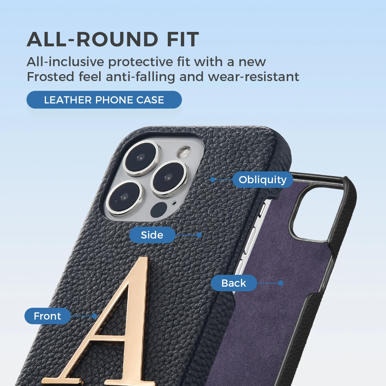 Tomocomo Leather Phone Case Initials Custom Letter For IPhone15 14 ProMax 14Plus 14 13Promax 12 11 XR Personalise Cover Funda