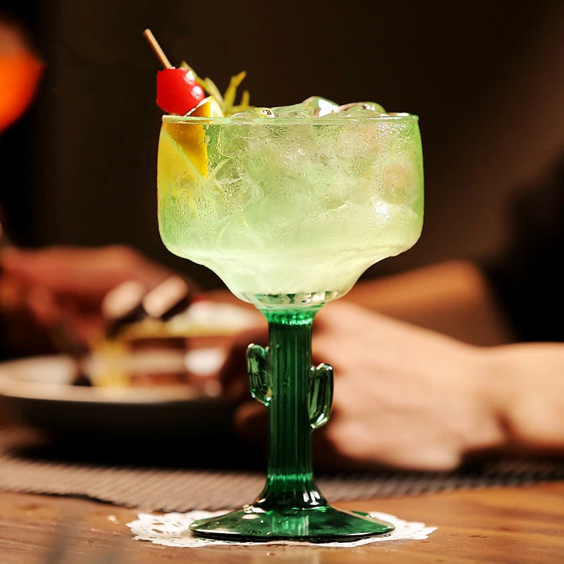 Bar New Creativity Cactus Design Margeritas Mojitos Cocktail Glass Martini Cup Party Wedding Ice Cream Mug Dessert Goblet