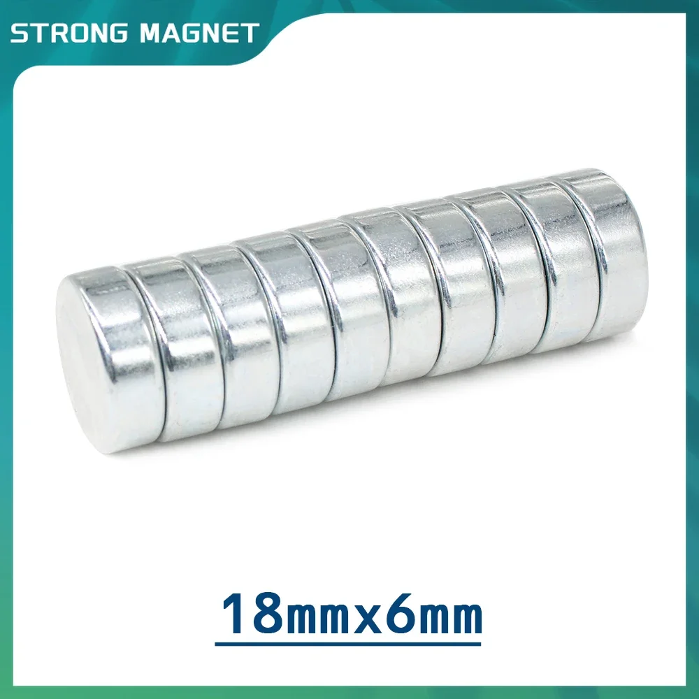 2/5/10/20/30PCS 18×6 Neodymium Disc Magnets 18x6mm Thick Cylinder Search Magnet Strong 18m*6 Round Permanent Neodymium Magnets