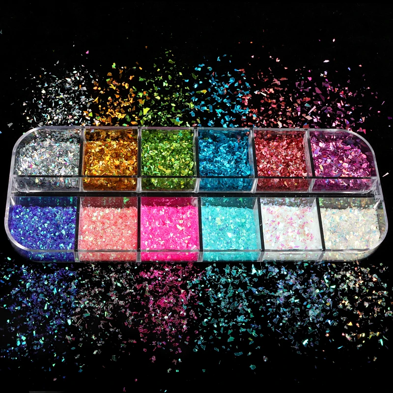 Irregular Iridescent Glitter For Epoxy Resin Shaker Fillers Slime Filling Accessories Sequins Nail Art Decorations | Украшения и