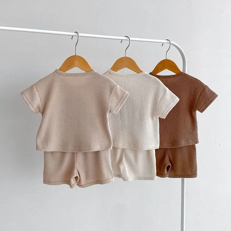 Cute Baby Boys Summer Clothes Set Tshirt Shorts