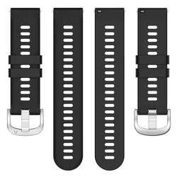 Silicone Sport Replacement Band - Durable, Adjustable, Multisize Strap - 20mm 570 42mm (Black)