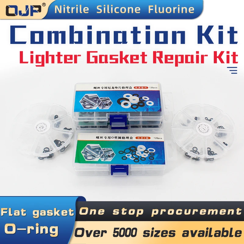 Light repair boxed nitrile silicone fluorine rubber repair kit sealing valve waterproof combination kit gasket o-ring