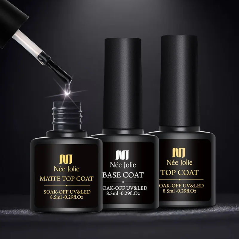 8.5ml Nail Gel Top Coat No Wipe UV Gel Varnish Sealing Shining Clear Nail Diamond Top Coat Removable Primer Tools gel nail polish gel nail art set gel nail varnish