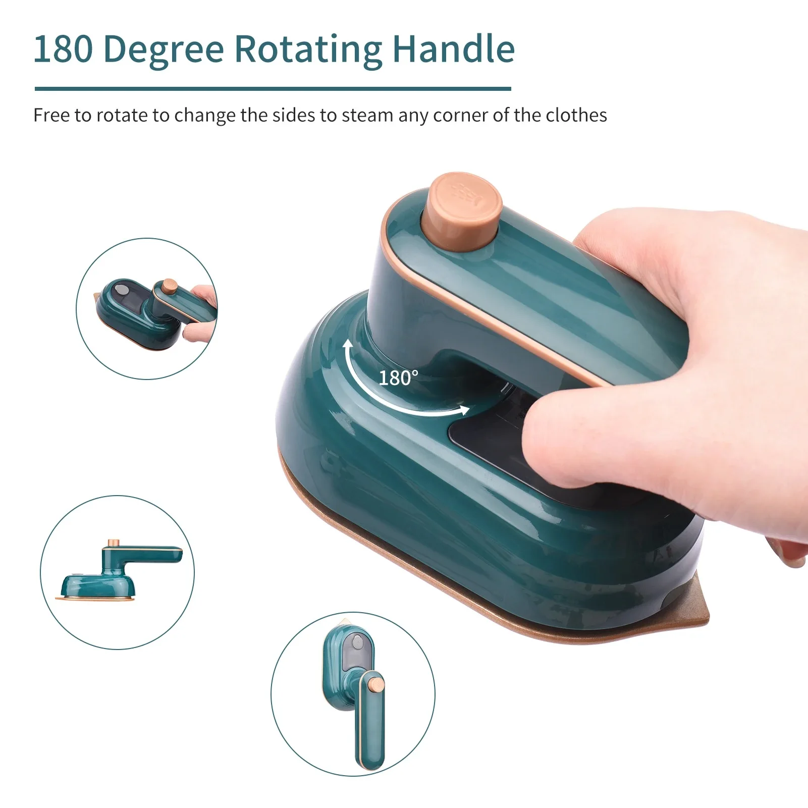 Handheld Iron Machines Portable Mini Heat Press Machine for T-Shirt Printing Steam Heating Transfer Press Dry Wet Ironing