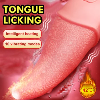 10 Frequency Tongue Licking Vibrator for Women Nipple Clitoral Stimulator Female Masturbator Sex Toys for Women Couple Porn Shop 2