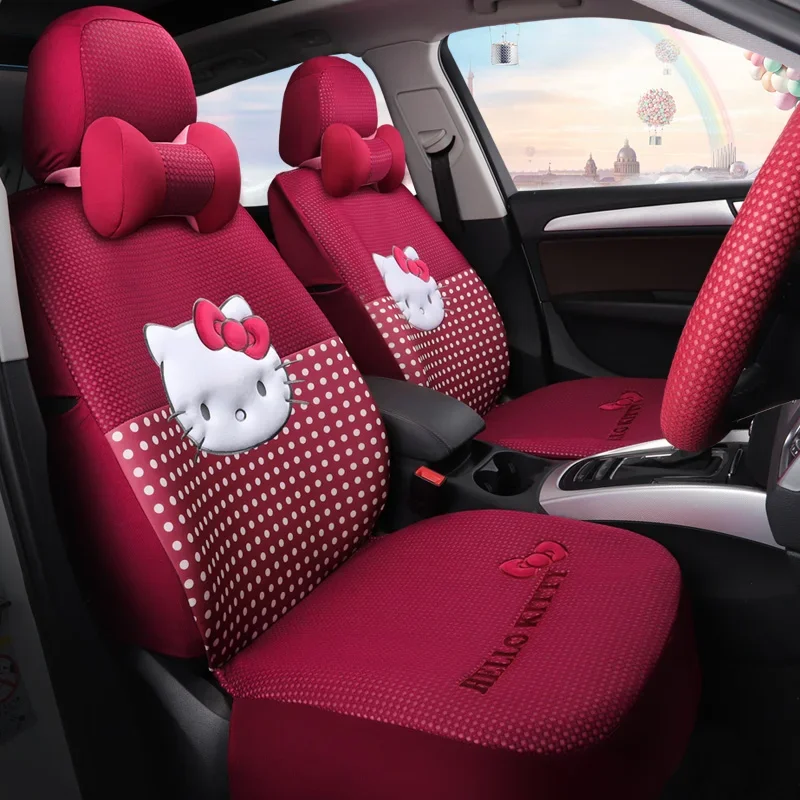 Hello Kitty Car Seat Covers Cute And Durable Pink Front Seat