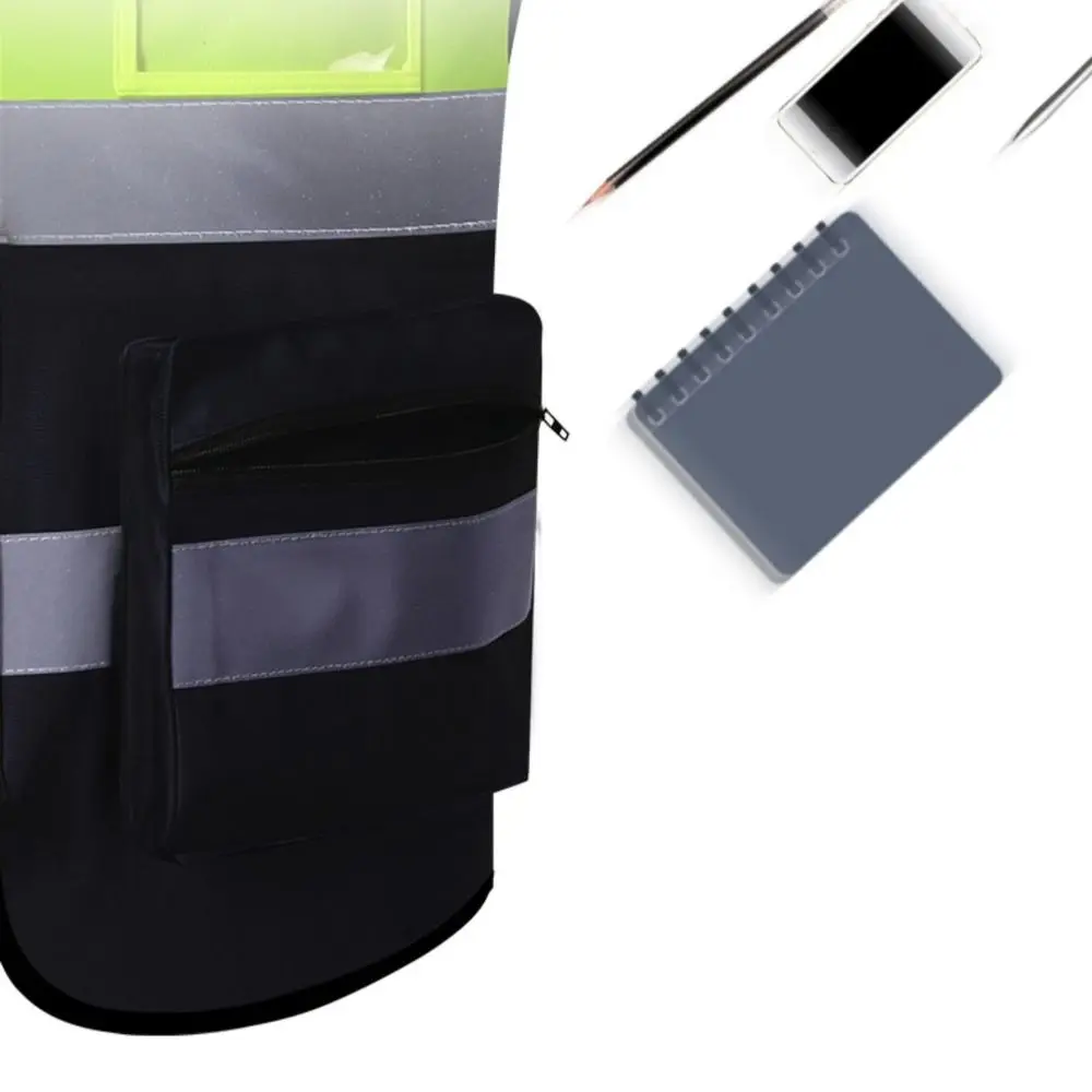 남녀공용 포켓 반사 안전 조끼 반사 조끼 작업 조끼 지퍼형 고시인성 조끼 보안 유니폼