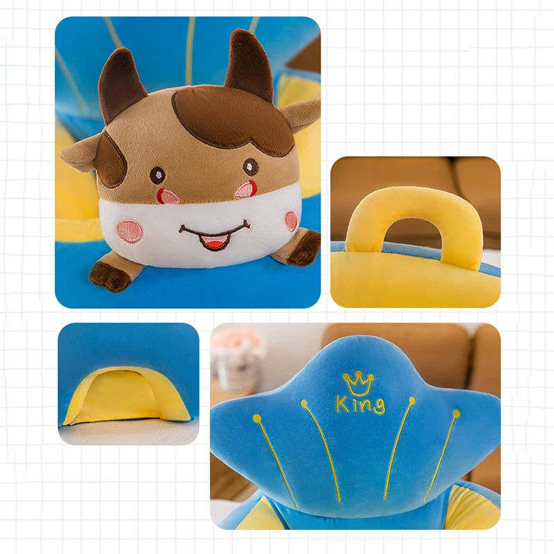 Baby Sofa Support Seat Cover Plush Chair Learning to Sit Comfortable Toddler Nest without Filler Cradle Washable Anti Fall Sofa