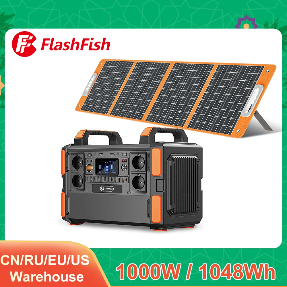 FF-Flashfish-F132-1000W-Portable-Power-Station-Lifepo4-Solar-Generator ...