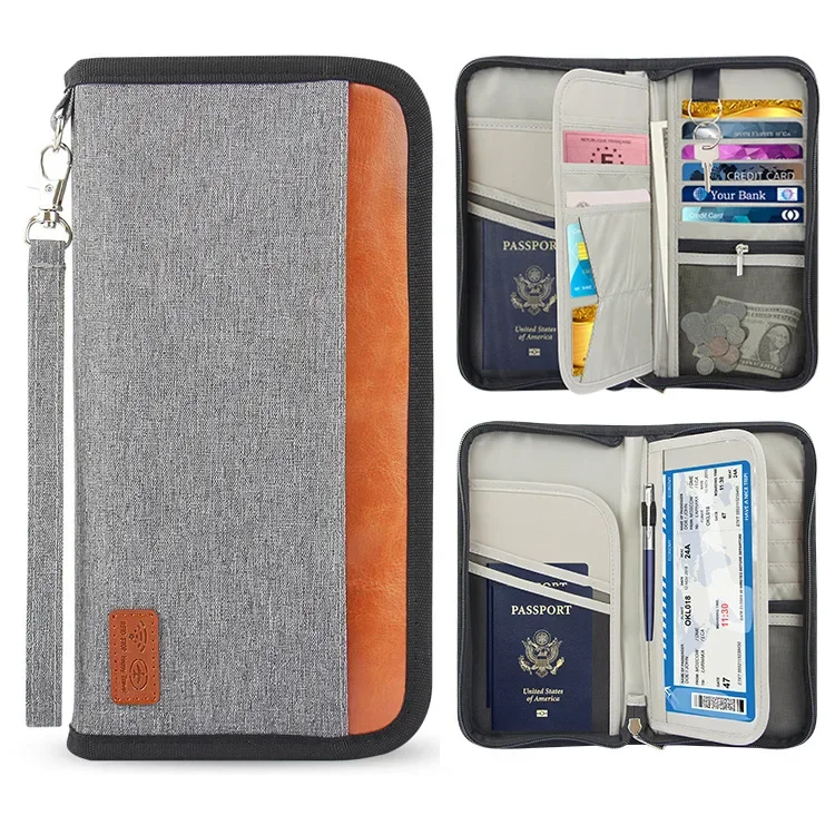 

Travel Wallet Family Passport Holder ID Card Case Document Bag Organizer Travel Accessories Multifunction Purse Cardholder 2024