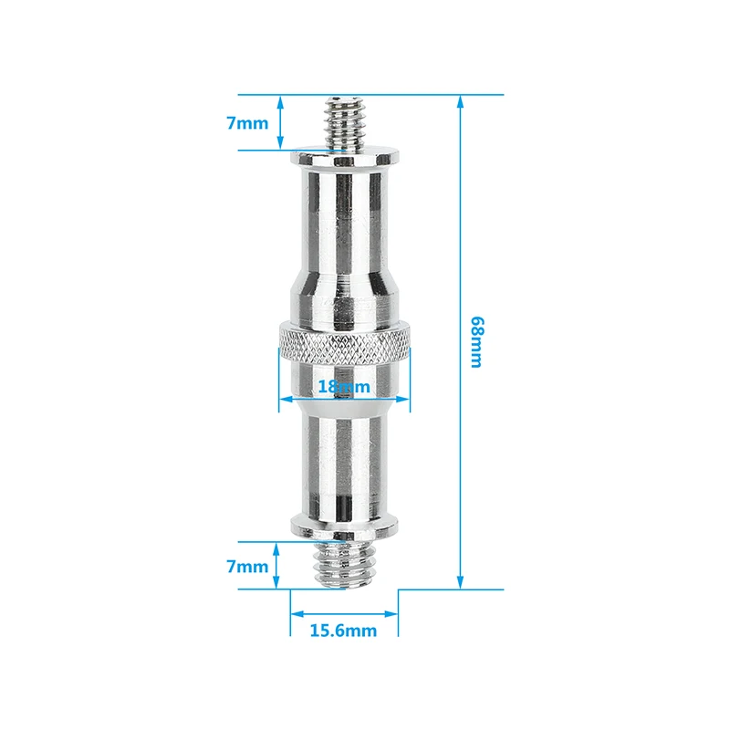 SZRIG 1/4"-20 to 3/8"-16 Male Thread Adapter Double-Ended Spigot (4-Pack)