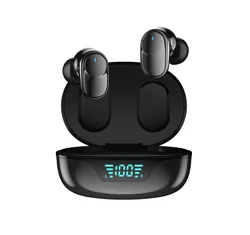 Advanced Bluetooth Wireless Earbuds - Touch Control, AI Noise Cancellation, Customizable Sound, Gaming Mode, Extended Battery Life (Dark grey Blue LED)