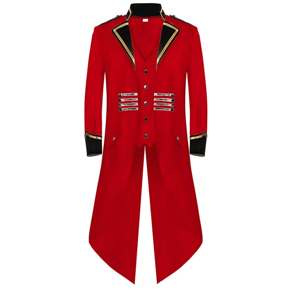 Mens Gothic Medieval Style Tailcoat Jacket