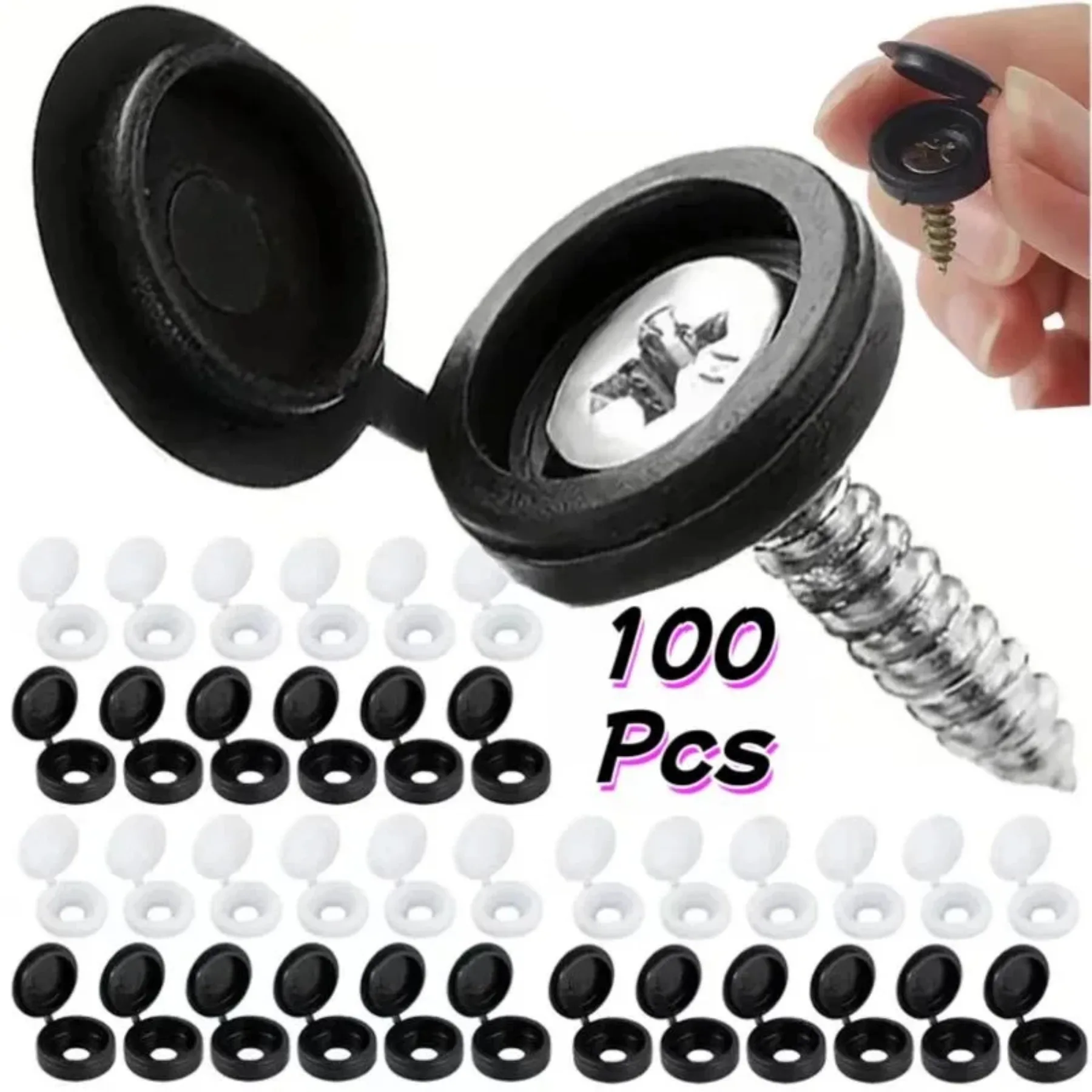 10/100pcs Screw Caps Decorative Cross Screw Nail Cap Folding Buckle for Car Furniture Decorative Nuts Bolts Hardware