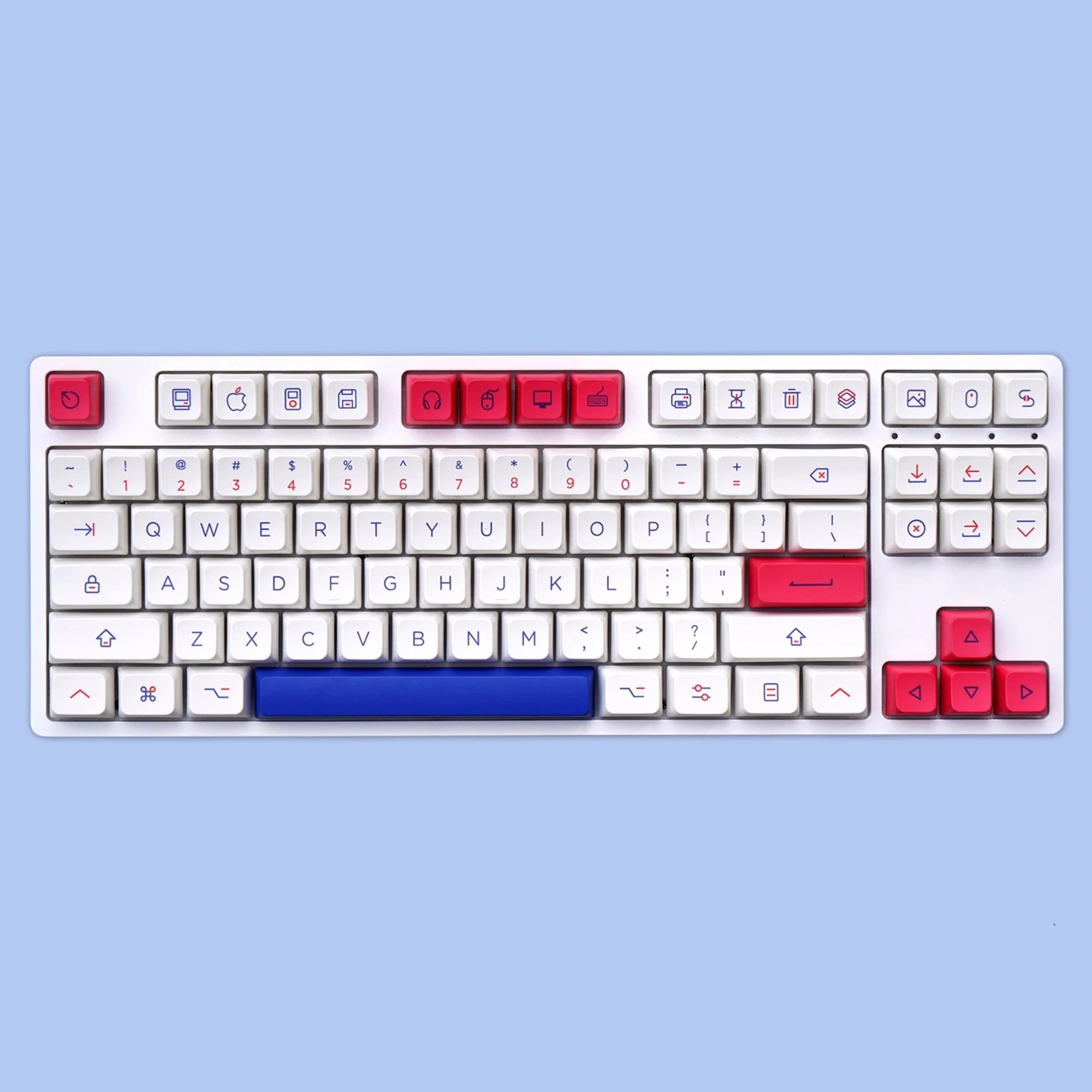 Gmk Kon Momo Teclas Pbt Dye Subbed Mda Perfil Keycap para 61 64 84 87 96 980 Layout 142 Teclas por Conjunto