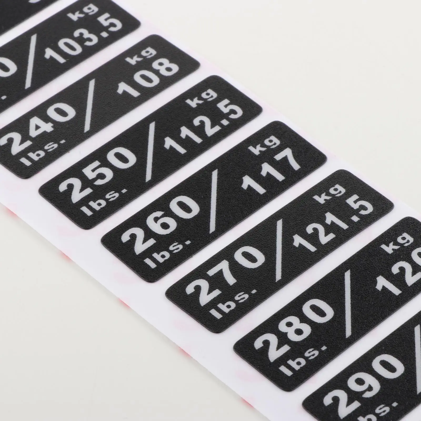 Weight Stack Labels Number Stickers 210lbs to 300lbs Weight Tags for Sporting