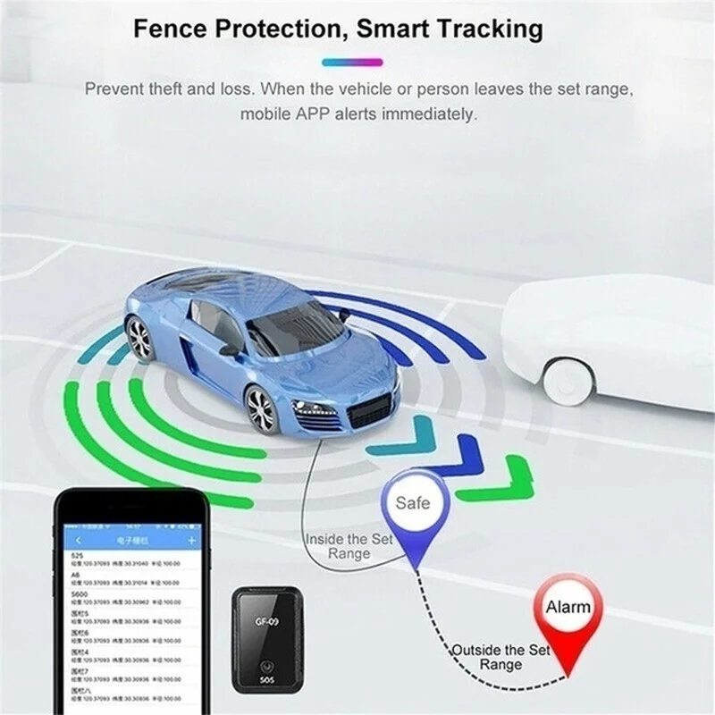 GF-07/GF-09 Mini GPS Tracker APP Control Anti-Theft Device Locator Magnetic Voice Recorder for Car Pets Location Positioning