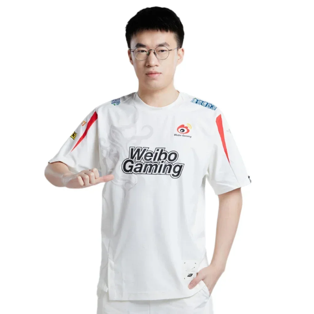 

LPL WBG Jersey LOL Weibo Gaming TheShy Xiaohu Karsa Light Crisp White T Shirts E-Sport Uniform Women Men Clothing