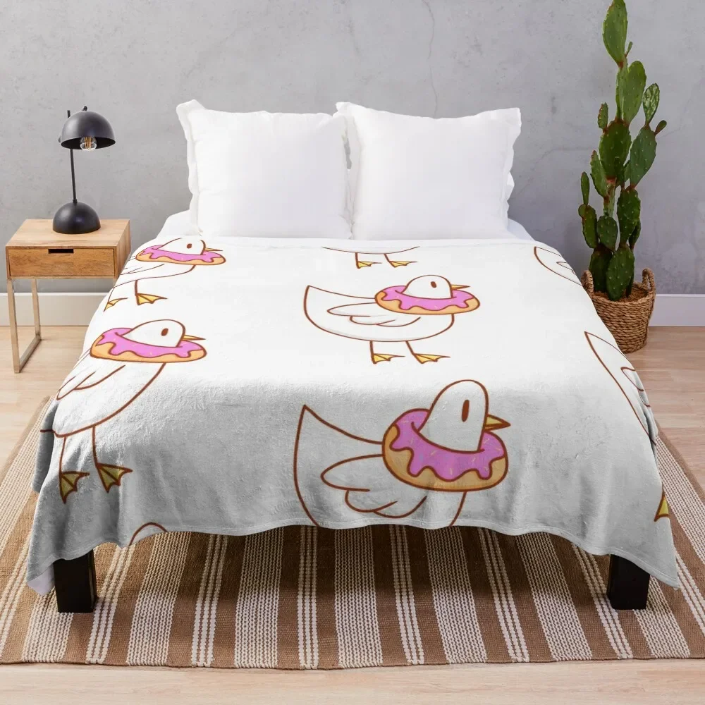 

Duck In Donut Throw Blanket Decorative Sofa Fashion Sofas Luxury Brand Tourist Travel Blankets