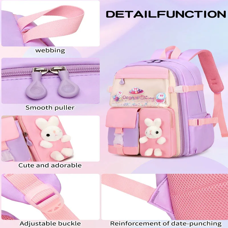 New Large Capacity Girls Refrigerator Models for Elementary School Students Schoolbag Cute Princess Students Lightweight