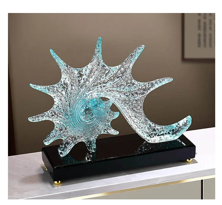 Spiral Conch Statue Home Landscape Ornaments Desk Decoration Resin Crafts Creative Bubble Conch Sculpture Room Aesthetic Decor