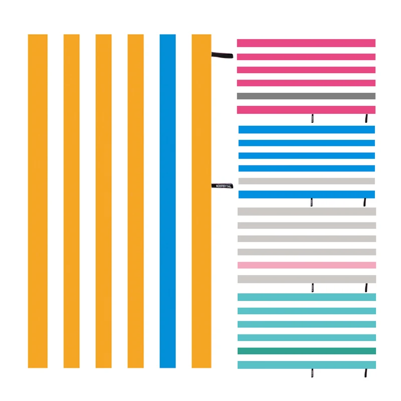 1개입 줄무늬 수영용 비치 타월, 스포츠 매트로도 사용 가능하며, 흡수성, 부드러움, 속건성, 내구성이 뛰어납니다.