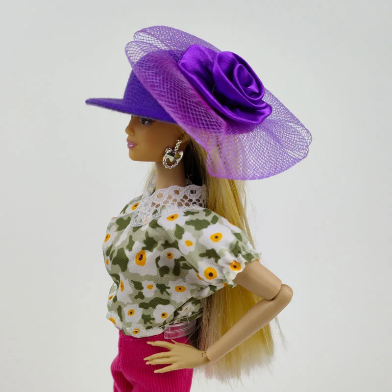 Barbie Doll Hats Colorful Hat 1/6 Miniature Doll Accessories