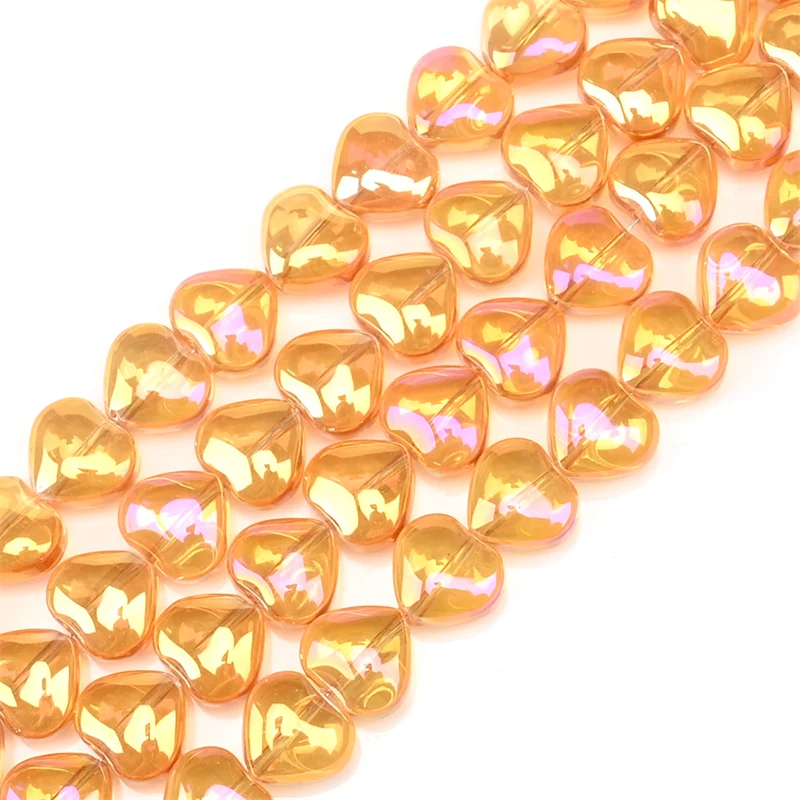 30 Stück 10 mm Pfirsich-Herz, glänzende Farben, Kristallglasperlen, Herzform, Charm-Perlen für Halskette, Armband, Ohrringe, DIY-Schmuckherstellung – Detail 8