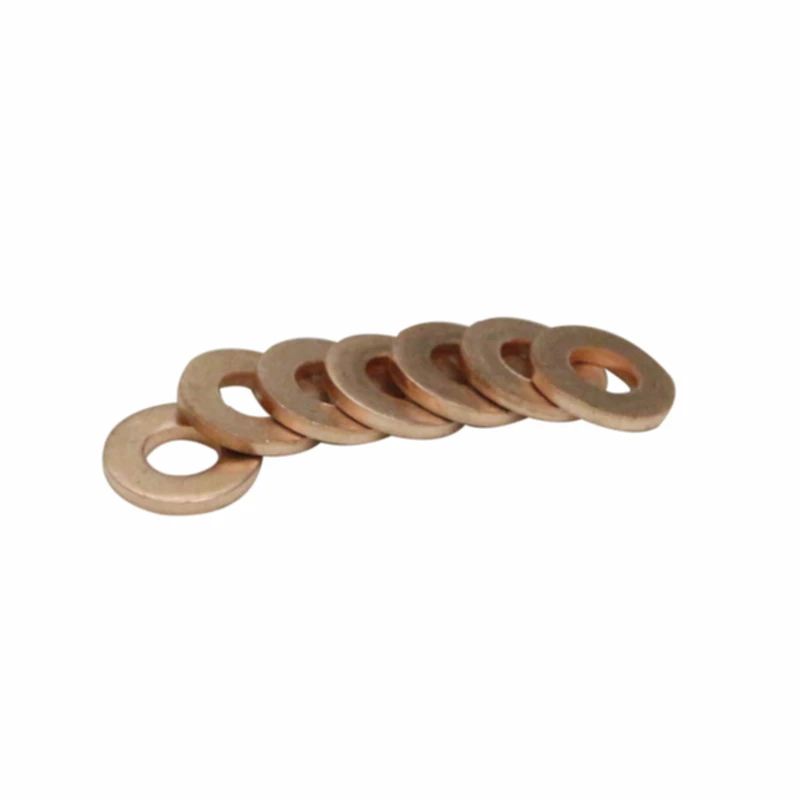 50 pcs DEFUTE 7x15mm common rail injector nozzle copper gasket for diesel engine injector sealing