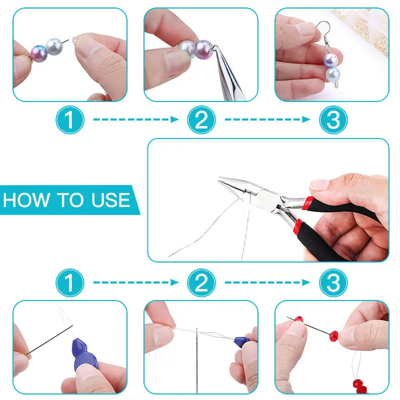 DIY Jewelry Making Tools: Open Jump Rings, Lobster Clasps, Crimp Beads, Earring Hooks for Craft Repair & Beginners - 4