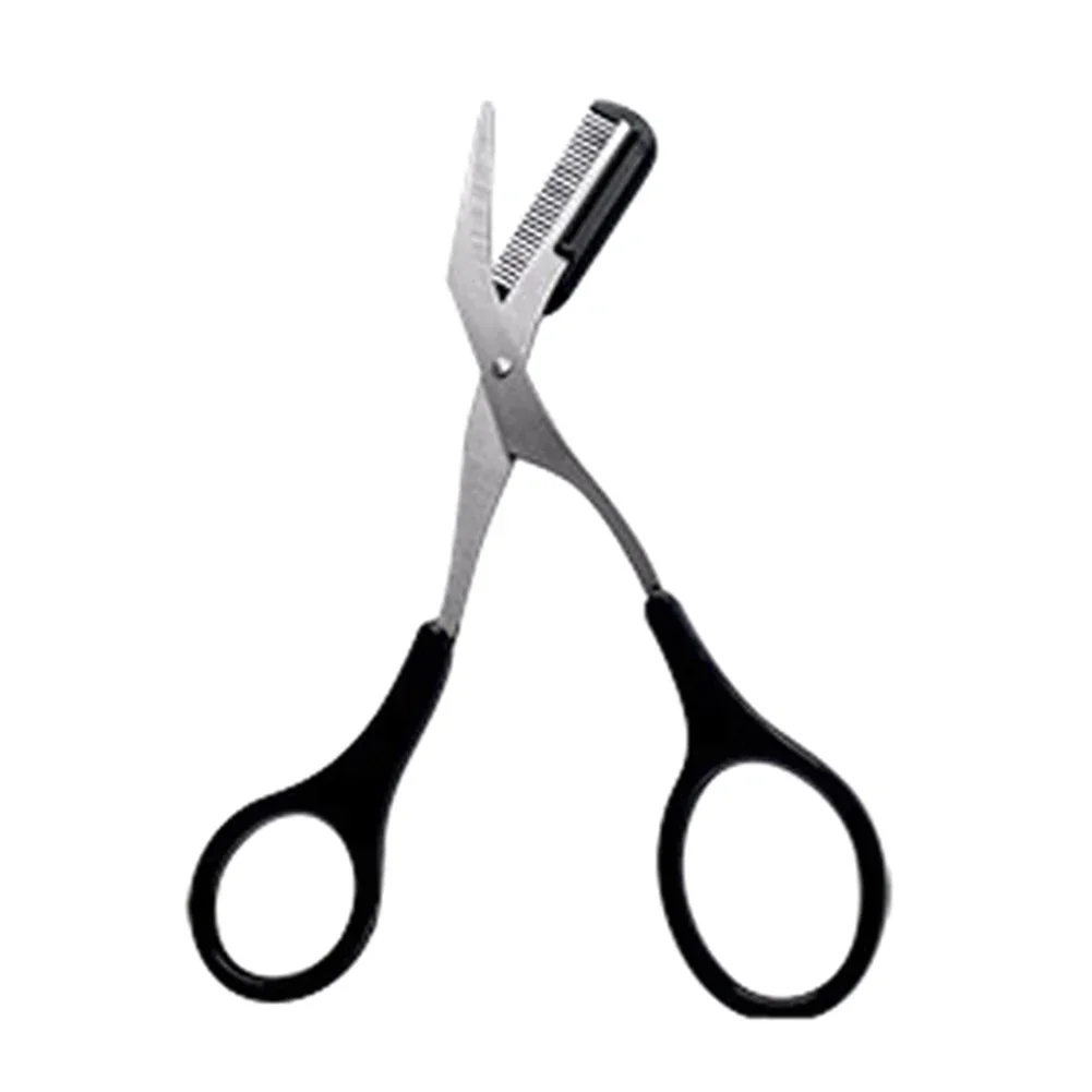 Eyebrow Scissors Eyebrow Trimmer Set Eyebrow Trimmer Eyebrow Razor Set Eyebrow Razor Eyebrow Trimmer Scissor with Comb Female Male Eyebrow Eyelash Scissors Safety Stainless Steel Face Razor Makeup Beauty Scissors