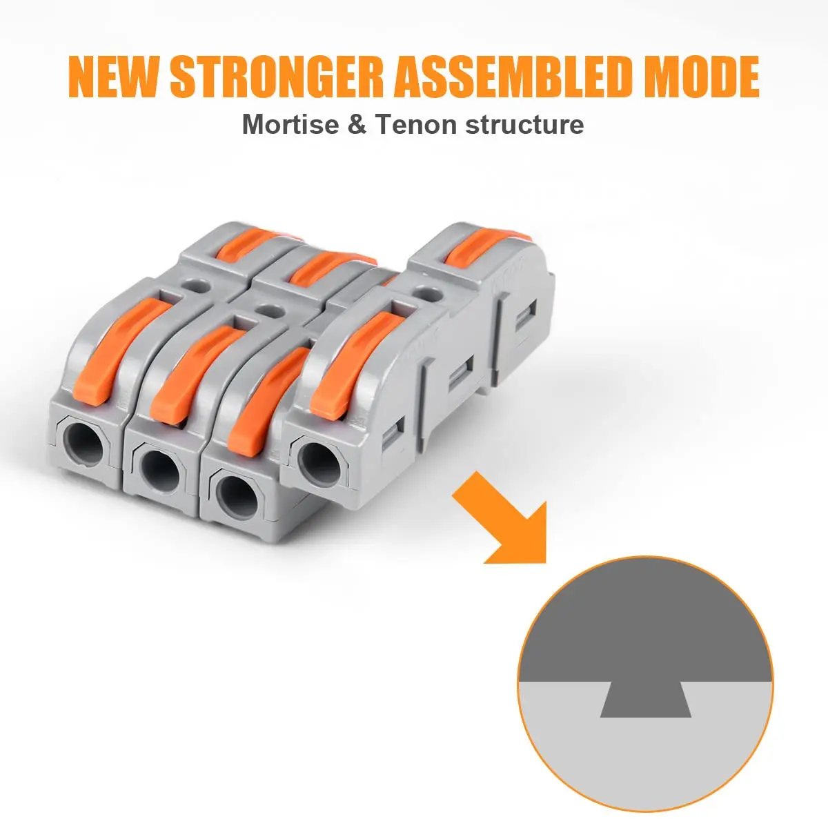 Lever Wire Connector for Quick Connection 28-12 Awg 1 Pair 1 Direct Plug Wire Connector Compact Electrical Insulated Terminal Multi-Circuit Butt Terminal 20/30/40 Pieces