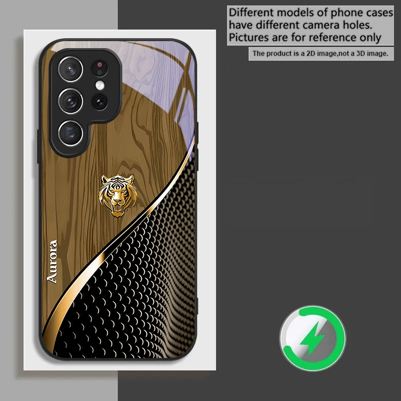 Golden Tiger Brown Magsafe Glass Phone Case