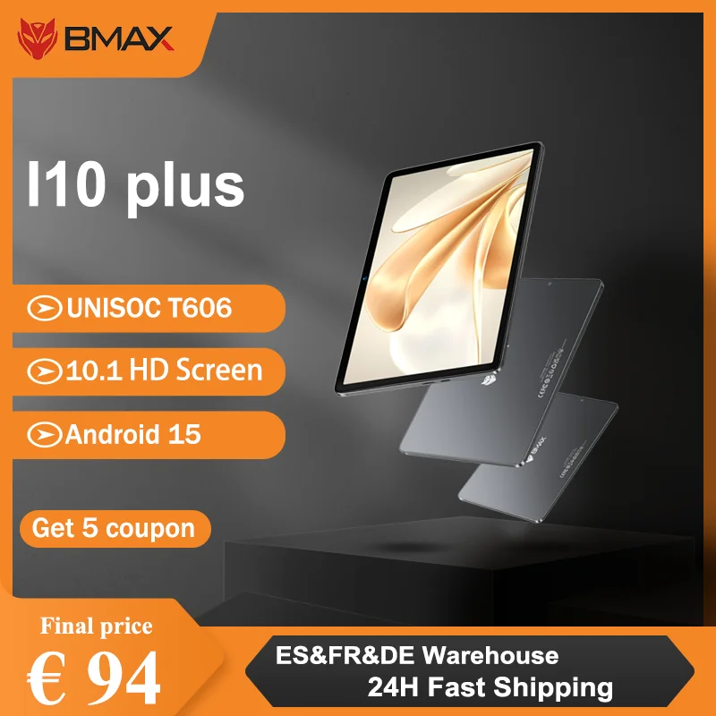 BMAX Android 15 Tablet I10 Plus 10.1