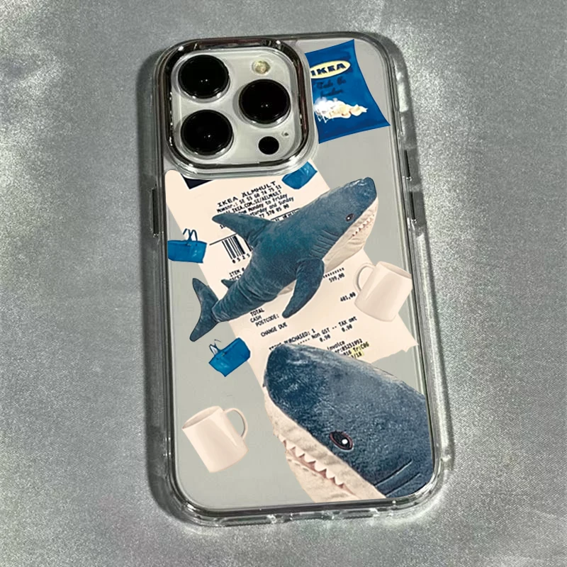 Summer Ocean Shark Design Soft Clear Phone Case Cover