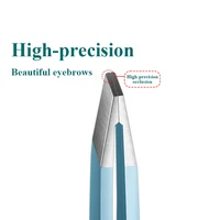 Colorful Eyebrow Tweezer Hair Beauty Fine Hairs Puller Stainless Steel Slanted Eye Brow Clips Removal Makeup Tools 2