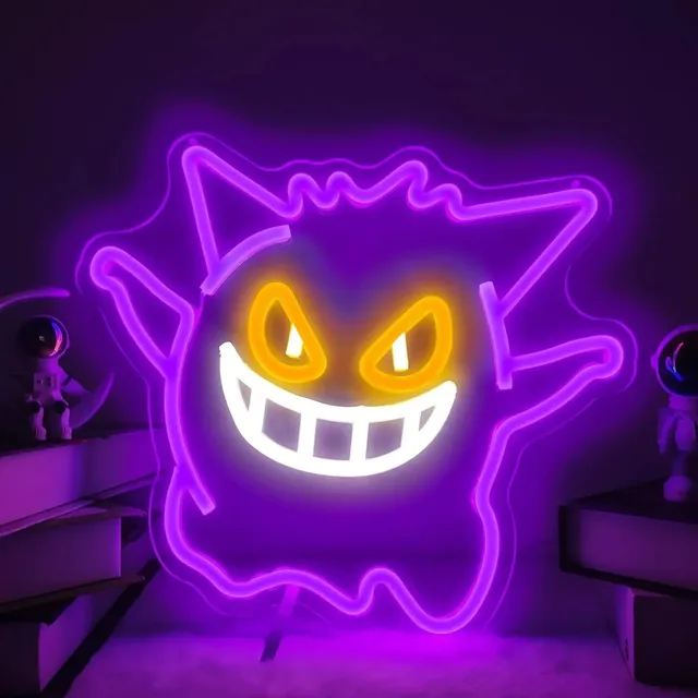 Little Devil Neon LED Wall Decor หรี่แสงได้ USB ขับเคลื่อนสําหรับห้องนอน Bar Club ห้องเกมตกแต่งพื้นหลัง 1