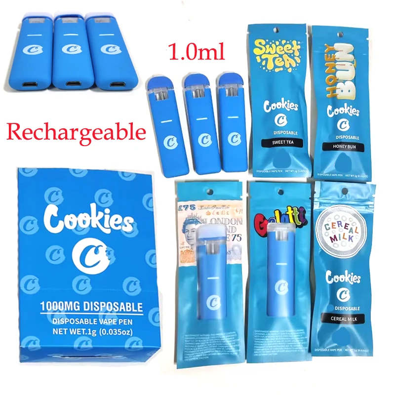 10-30Pcs Cookies Kit Penna Vape Usa E Getta 280Mah Batteria 1Ml Cartuccia Vuota Pod Bobina In Ceramica Vaporizzatore Per Sigaretta Elettronica Ricaric