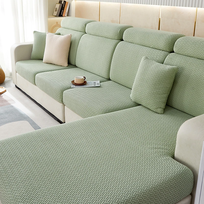 Premium Stretch Jacquard Sofa Seat Cushion Cover - Durable & Stylish Furniture Protector