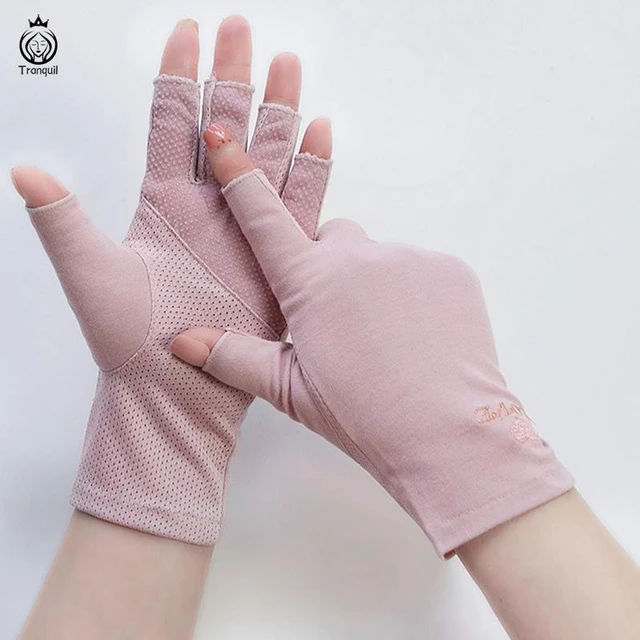 1 Pair Anti UV Nail Gloves UV Gel Shield Glove Fingerless Manicure